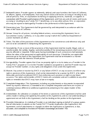 Form DHCS4469 Provider Agreement - Family Pact (Planning, Access, Care, and Treatment) Program - California, Page 7