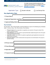 Part 1 Border to Border Broadband Infrastructure Grant Application - Key Application Data - Minnesota