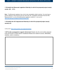 Part 1 Border to Border Broadband Infrastructure Grant Application - Key Application Data - Minnesota, Page 4