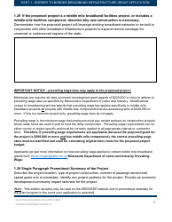 Part 1 Border to Border Broadband Infrastructure Grant Application - Key Application Data - Minnesota, Page 8