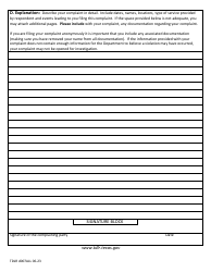 TDLR Form D.007ALL Complaint Form - Texas, Page 2