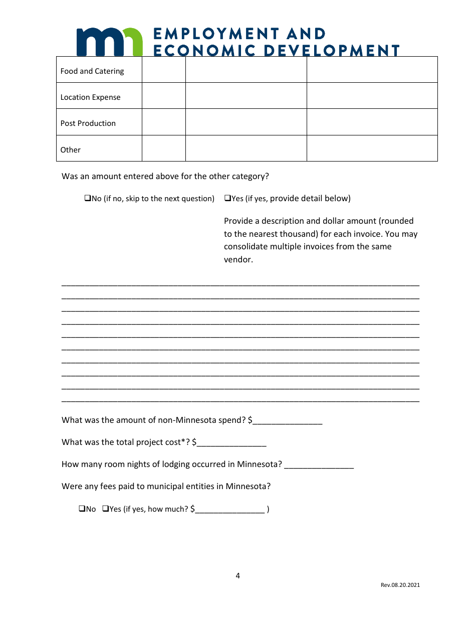Final Production and Economic Impact Report - Film Production Tax Credit Program - Minnesota, Page 4
