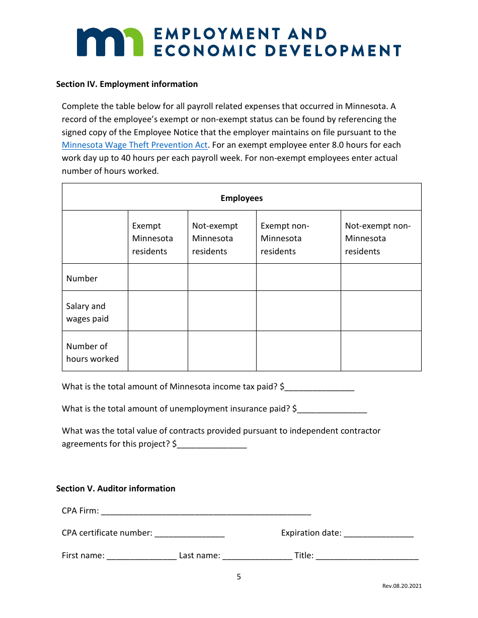 Final Production and Economic Impact Report - Film Production Tax Credit Program - Minnesota, Page 5