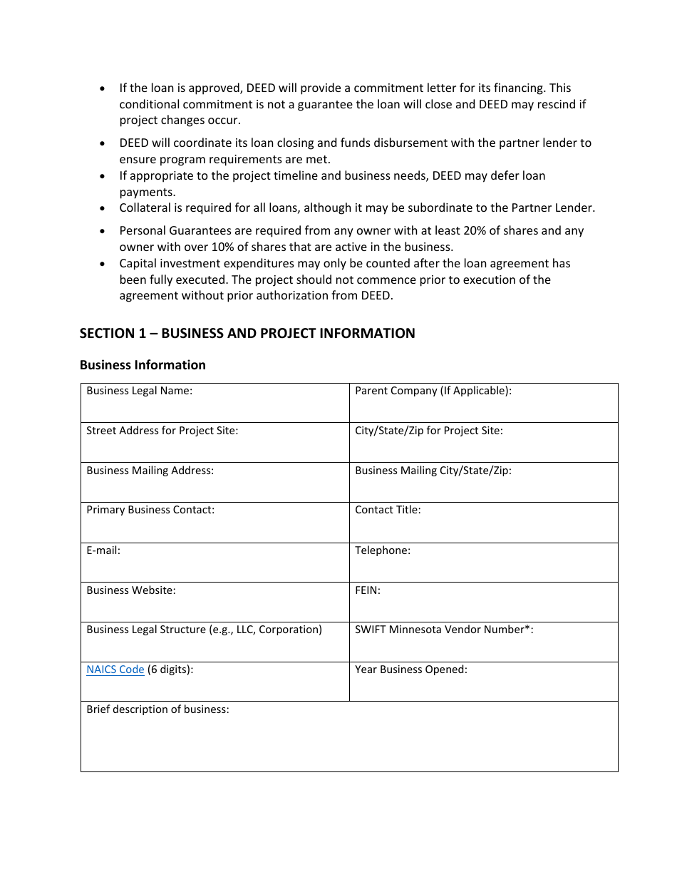 Automation Loan Participation Program (Alpp) Application - Minnesota, Page 2
