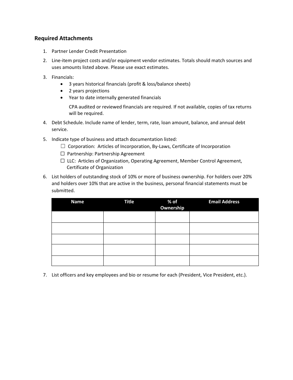 Automation Loan Participation Program (Alpp) Application - Minnesota, Page 5