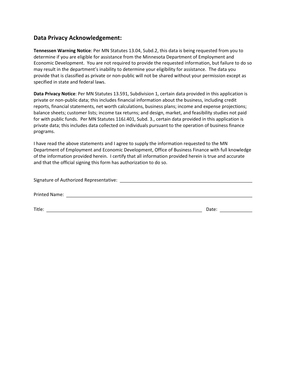 Automation Loan Participation Program (Alpp) Application - Minnesota, Page 7