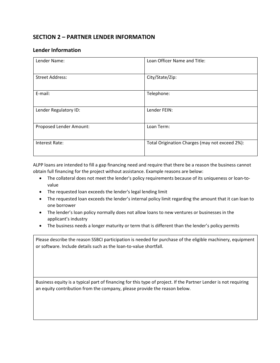 Automation Loan Participation Program (Alpp) Application - Minnesota, Page 8