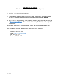 Form SAS63 Authorization for Electronic Deposit of Vendor Payment - Kentucky