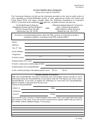 DOC Form OP-090215 Attachment B Victim Notification Request - Oklahoma