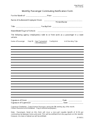 Document preview: DOC Form OP-110120 Attachment F Monthly Passenger Commuting Notification Form - Oklahoma