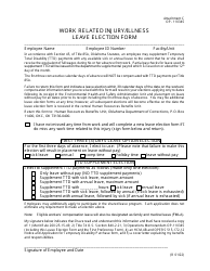 Document preview: DOC Form 110345 Attachment C Work Related Injury/Illness Leave Election Form - Oklahoma