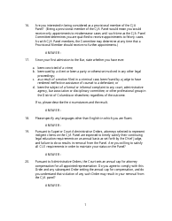 Justice Act Panel Application Reestablishment - Washington, D.C., Page 7