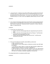Application of Cja Provisional Attorney for Full Panel Membership - Washington, D.C., Page 2