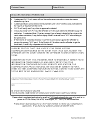 Crime Victims Compensation Program (Cvcp) Application - Washington, D.C., Page 7