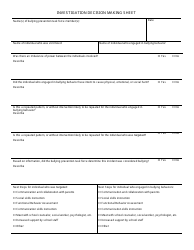 Document preview: Investigation Decision Making Sheet - Wisconsin