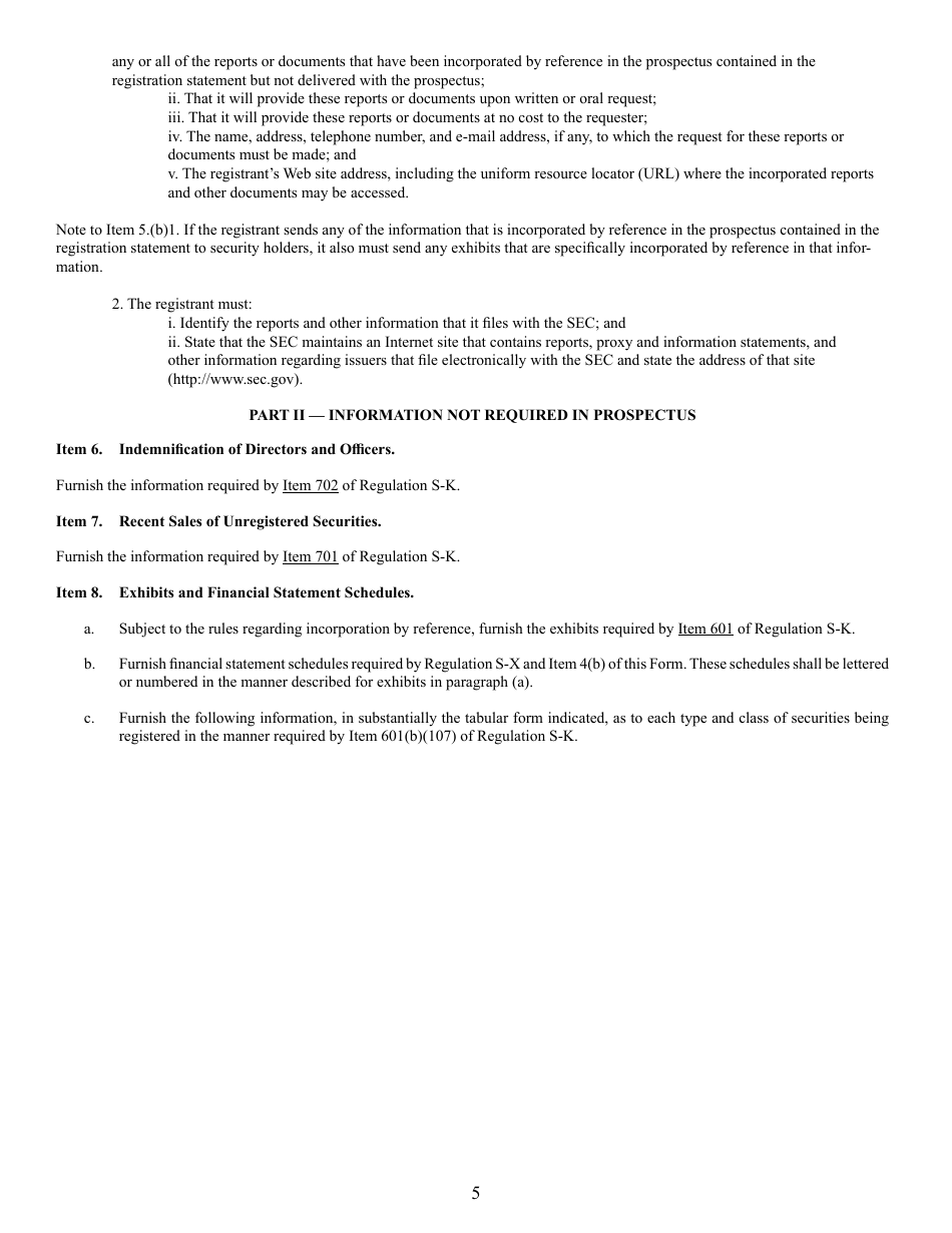 Form F-1 (SEC Form 1981) Registration Statement Under the Securities Act of 1933, Page 5