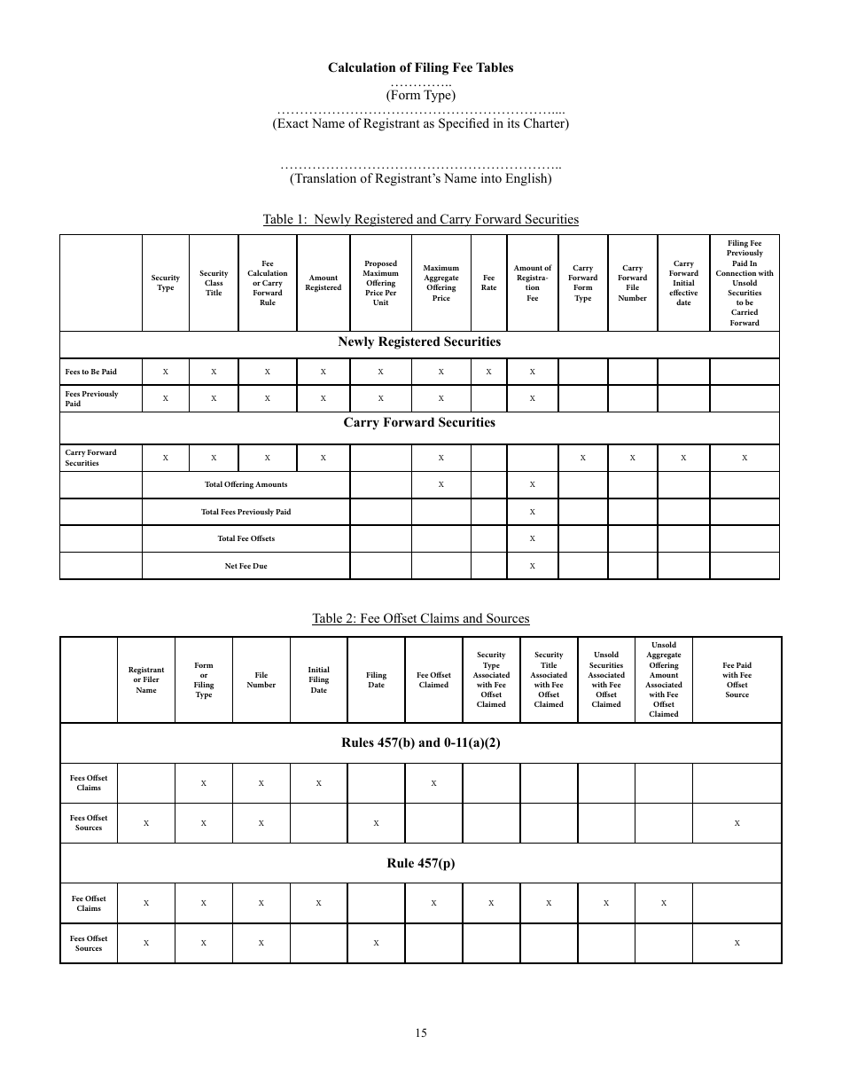 Form F-4 (SEC Form 2078) Registration Statement Under the Securities Act of 1933, Page 15
