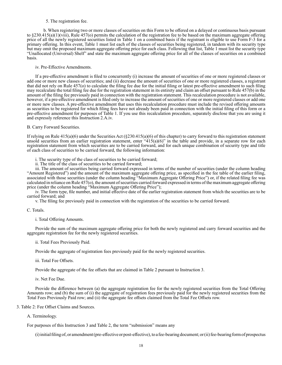 Form F-4 (SEC Form 2078) Registration Statement Under the Securities Act of 1933, Page 18