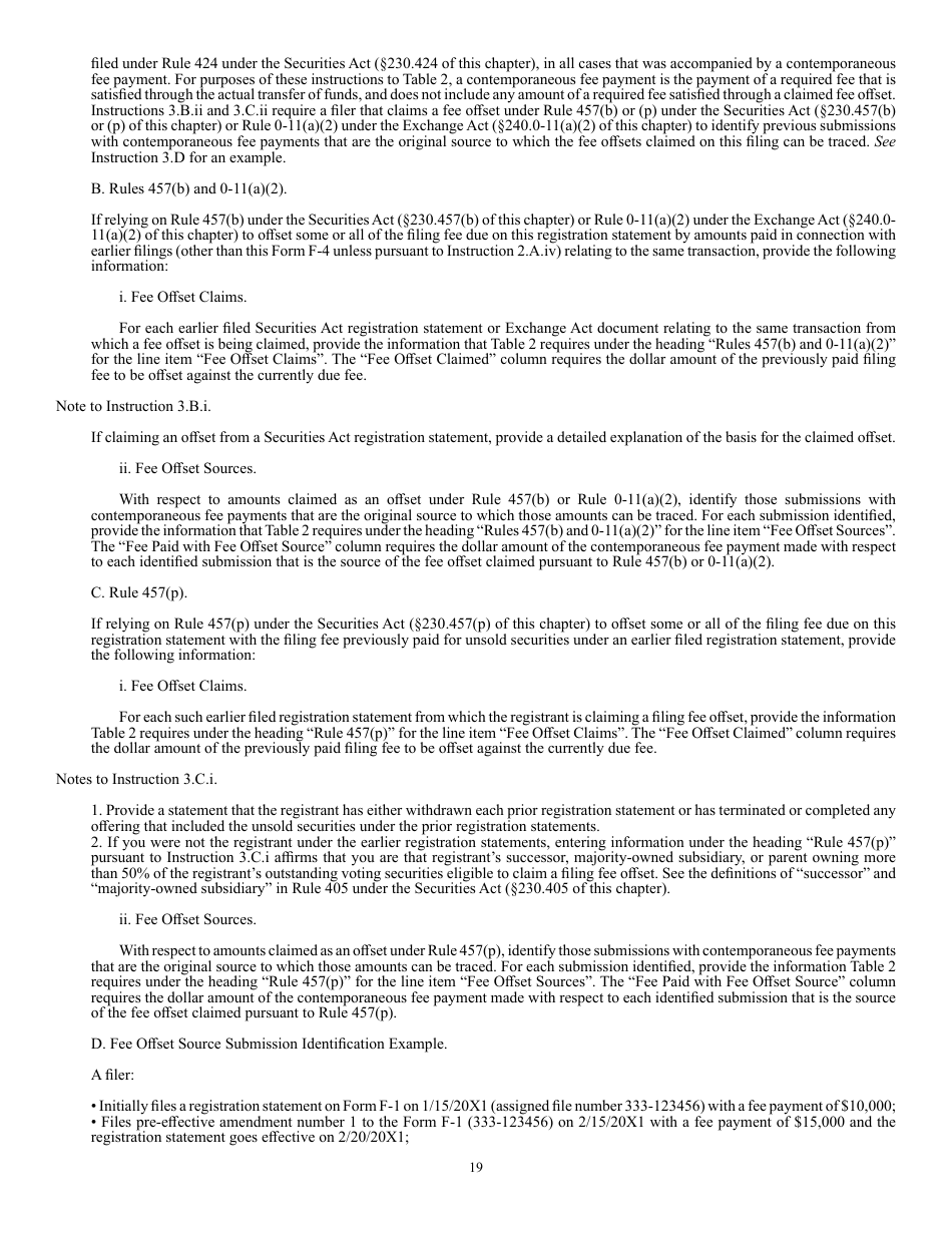 Form F-4 (SEC Form 2078) Registration Statement Under the Securities Act of 1933, Page 19
