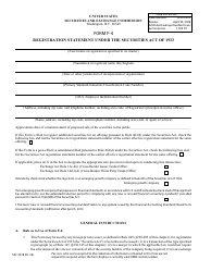 Form F-4 (SEC Form 2078) Registration Statement Under the Securities Act of 1933