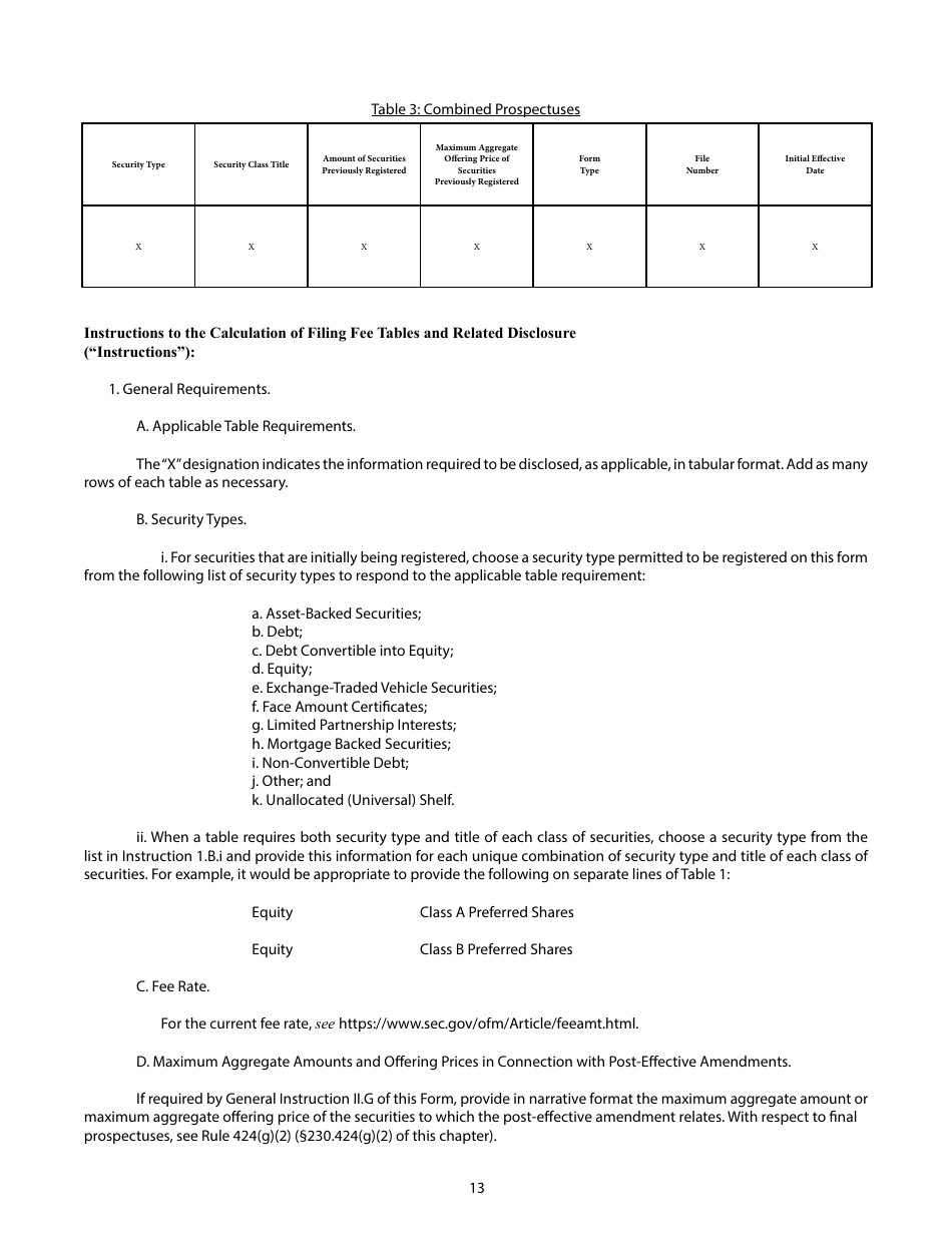 Form F-3 (SEC Form 1983) Registration Statement Under the Securities Act of 1933, Page 13
