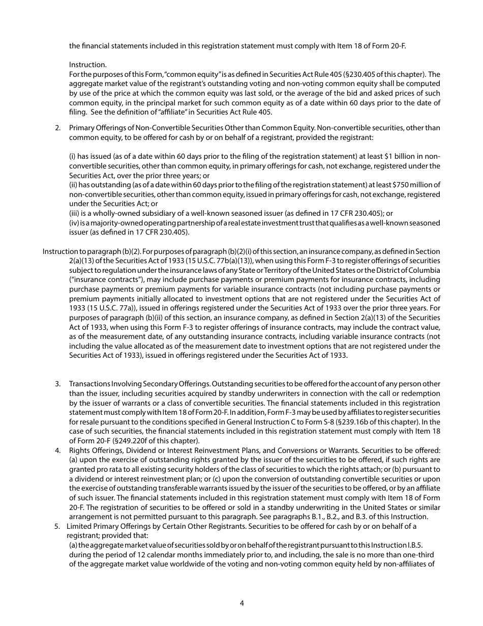 Form F-3 (SEC Form 1983) Registration Statement Under the Securities Act of 1933, Page 4