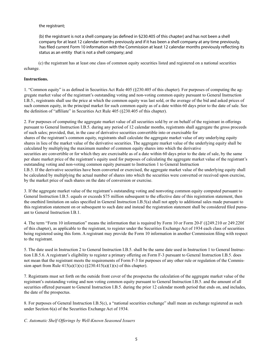 Form F-3 (SEC Form 1983) Registration Statement Under the Securities Act of 1933, Page 5