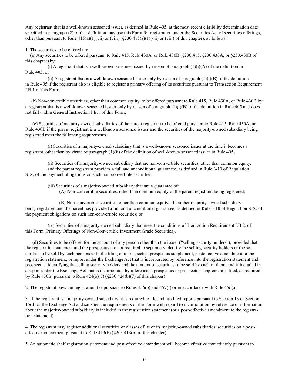 Form F-3 (SEC Form 1983) Registration Statement Under the Securities Act of 1933, Page 6
