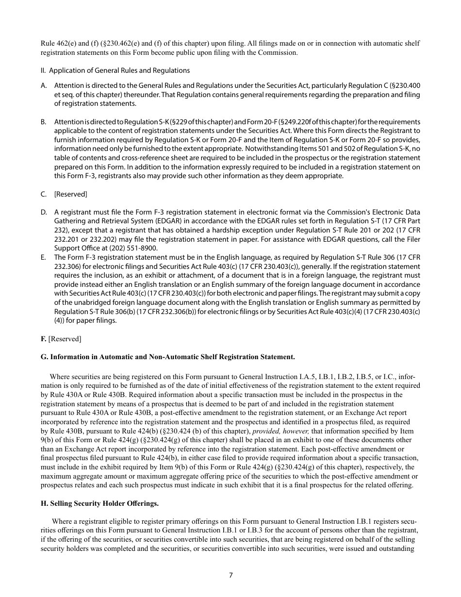Form F-3 (SEC Form 1983) Registration Statement Under the Securities Act of 1933, Page 7