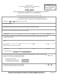 Form MSDW (SEC Form 1588) Notice of Withdrawal From Registration as a Municipal Securities Dealer Pursuant to Rule 15bc3-1 (17 Cfr 240.15bc3-1)