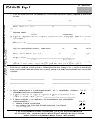 Form MSD (SEC Form 1534) Application for Registration as a Municipal Securities Dealer Pursuant to Rule 15ba2-1 Under the Securities Exchange Act of 1934 or Amendment to Such Application, Page 5