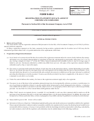 Document preview: Form N-8B-4 (SEC Form 1285) Registration Statement of Face-Amount Certificate Companies Pursuant to Section 8(B) of the Investment Company Act of 1940