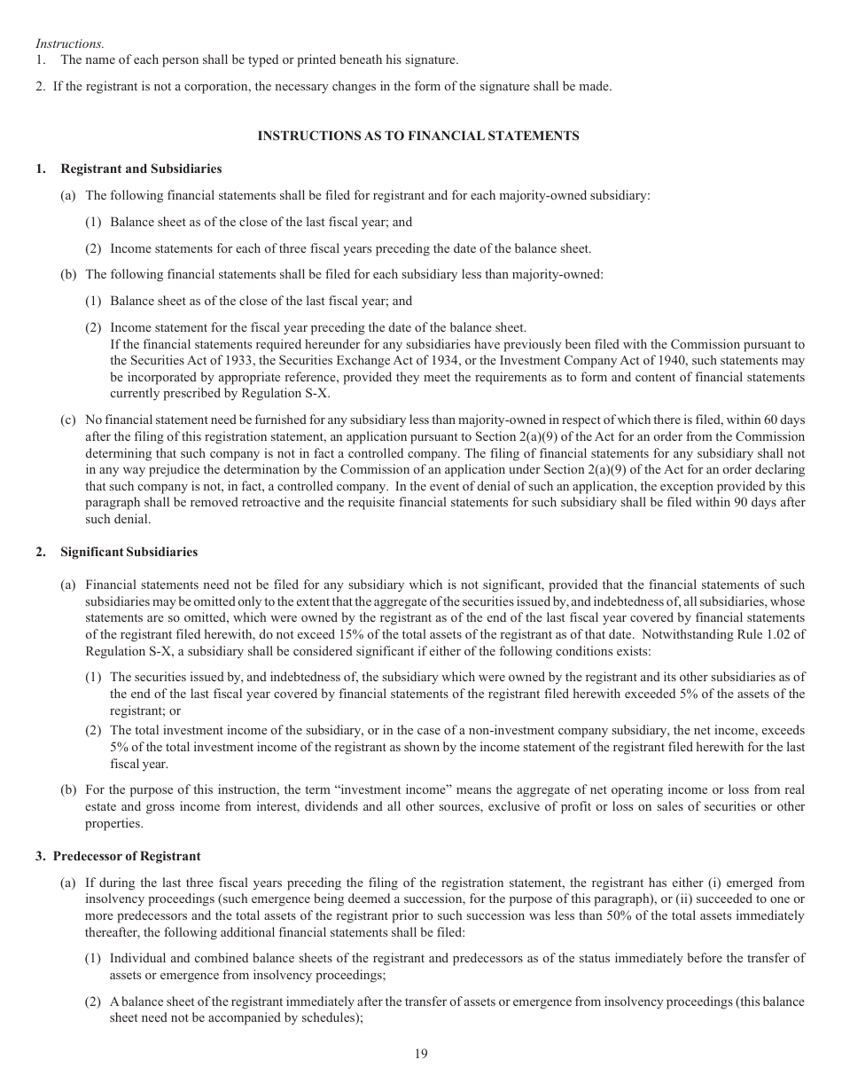 Form N-8B-4 (SEC Form 1285) Registration Statement of Face-Amount Certificate Companies Pursuant to Section 8(B) of the Investment Company Act of 1940, Page 19