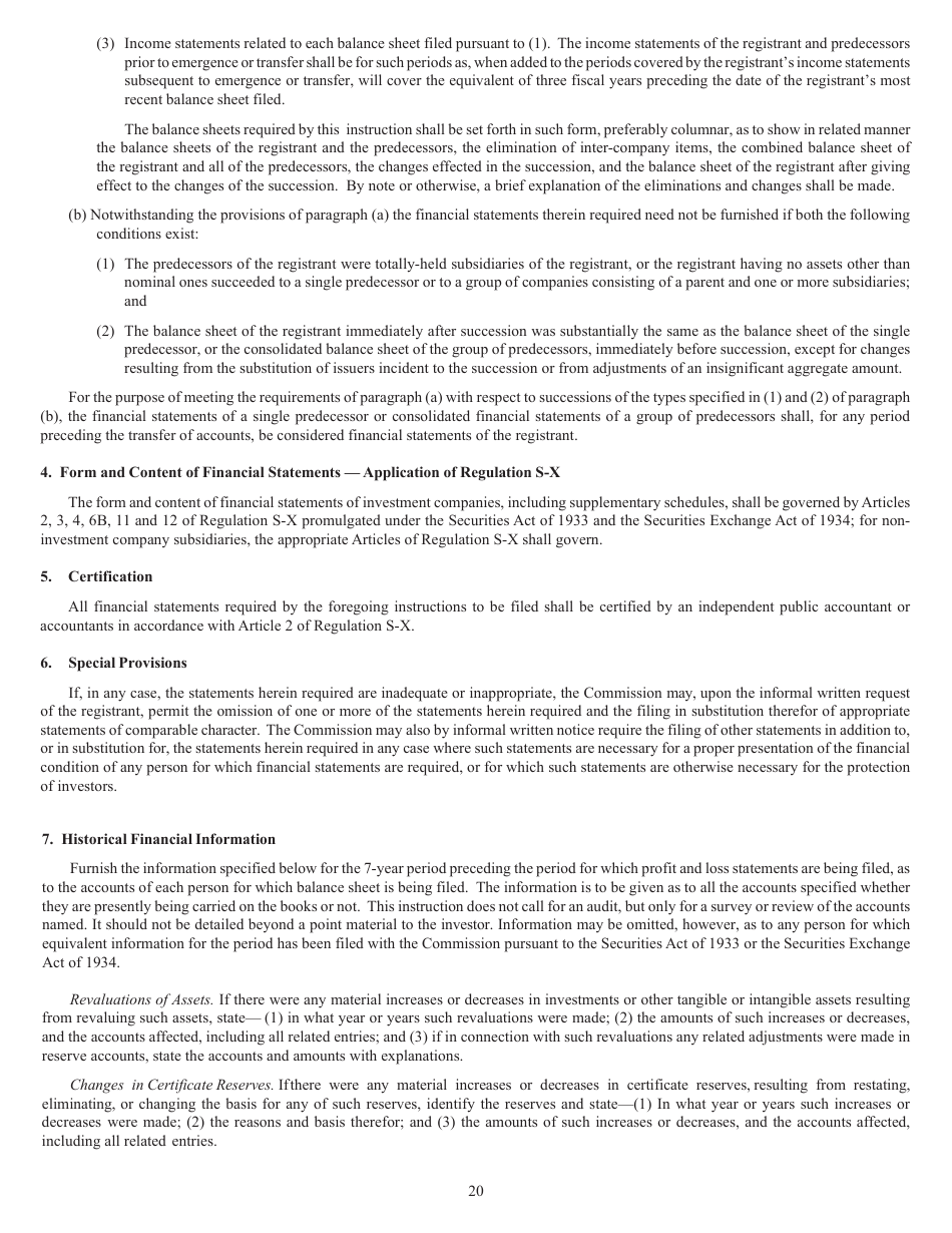 Form N-8B-4 (SEC Form 1285) Registration Statement of Face-Amount Certificate Companies Pursuant to Section 8(B) of the Investment Company Act of 1940, Page 20