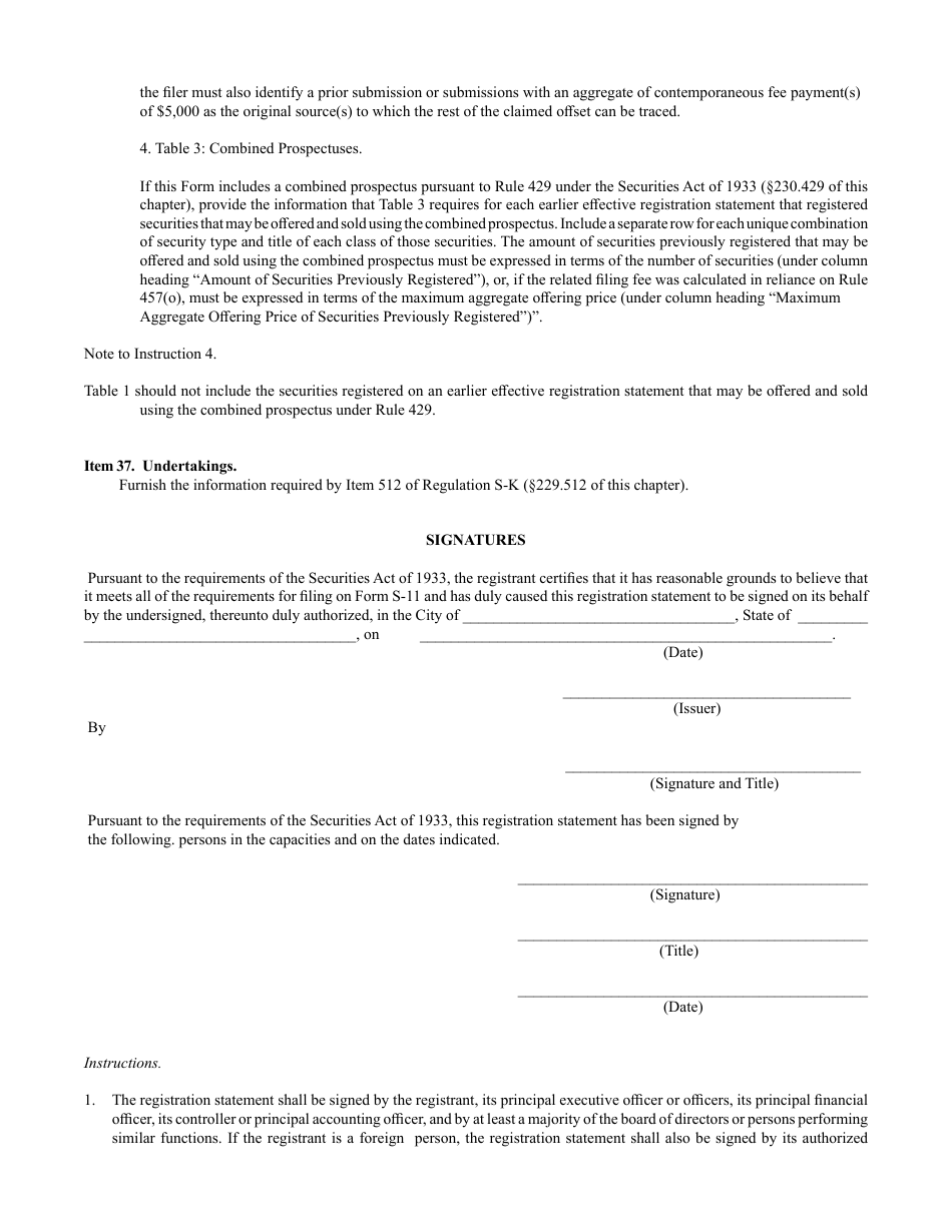 Form S-11 (SEC Form 907) Registration Under the Securities Act of 1933 of Securities of Certain Real Estate Companies, Page 20