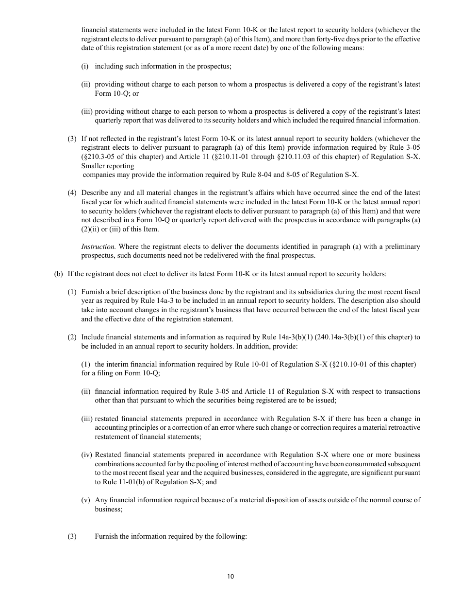 Form S-4 (SEC Form 2077) Registration Statement Under the Securities Act of 1933, Page 10