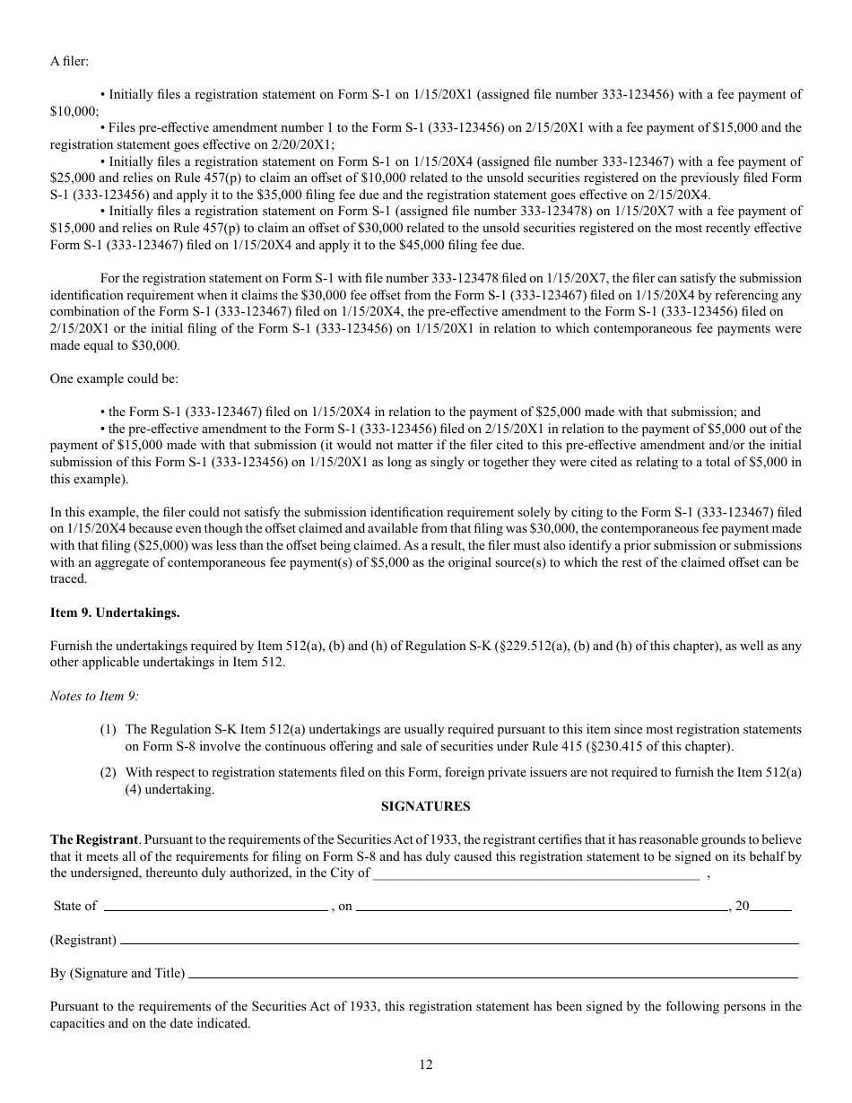 Form S-8 (SEC Form 1398) Registration Statement Under the Securities Act of 1933, Page 12