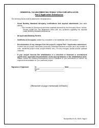 Residential Tax Abatement Multifamily Structure Application - City of Cleveland, Ohio, Page 6