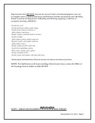 Residential Tax Abatement Single and Two Family Structure Application - City of Cleveland, Ohio, Page 3