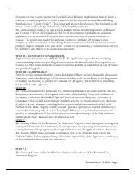 Residential Tax Abatement Single and Two Family Structure Application - City of Cleveland, Ohio, Page 4