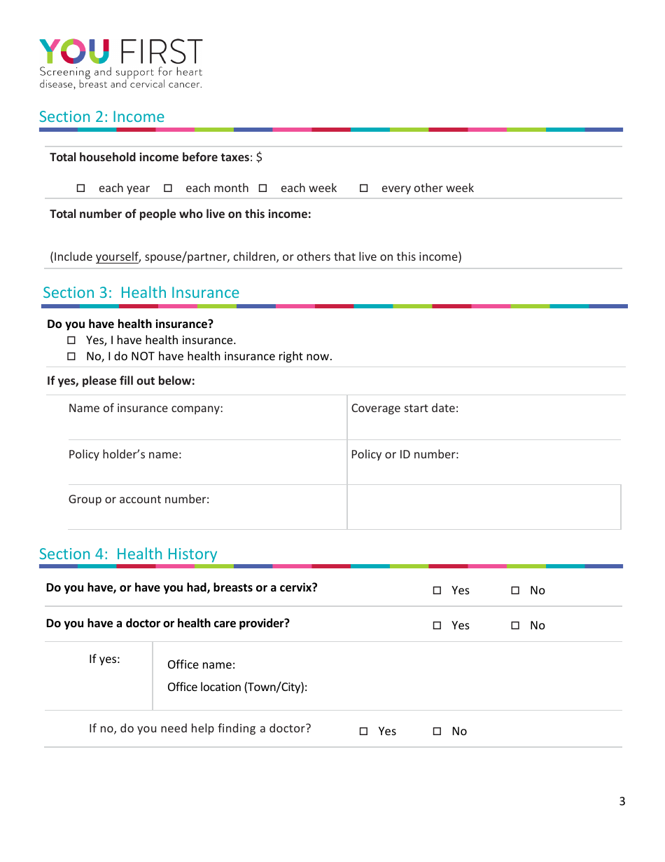 You First Membership Application - Vermont, Page 3