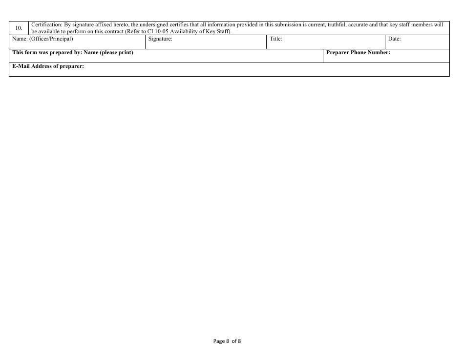 Form NYSDOT255 Architectural / Engineering and Related Services - New York, Page 8