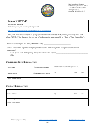 Document preview: Form NHCT-12 Annual Report - New Hampshire
