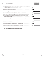 Schedule M1M Income Additions and Subtractions - Minnesota, Page 2