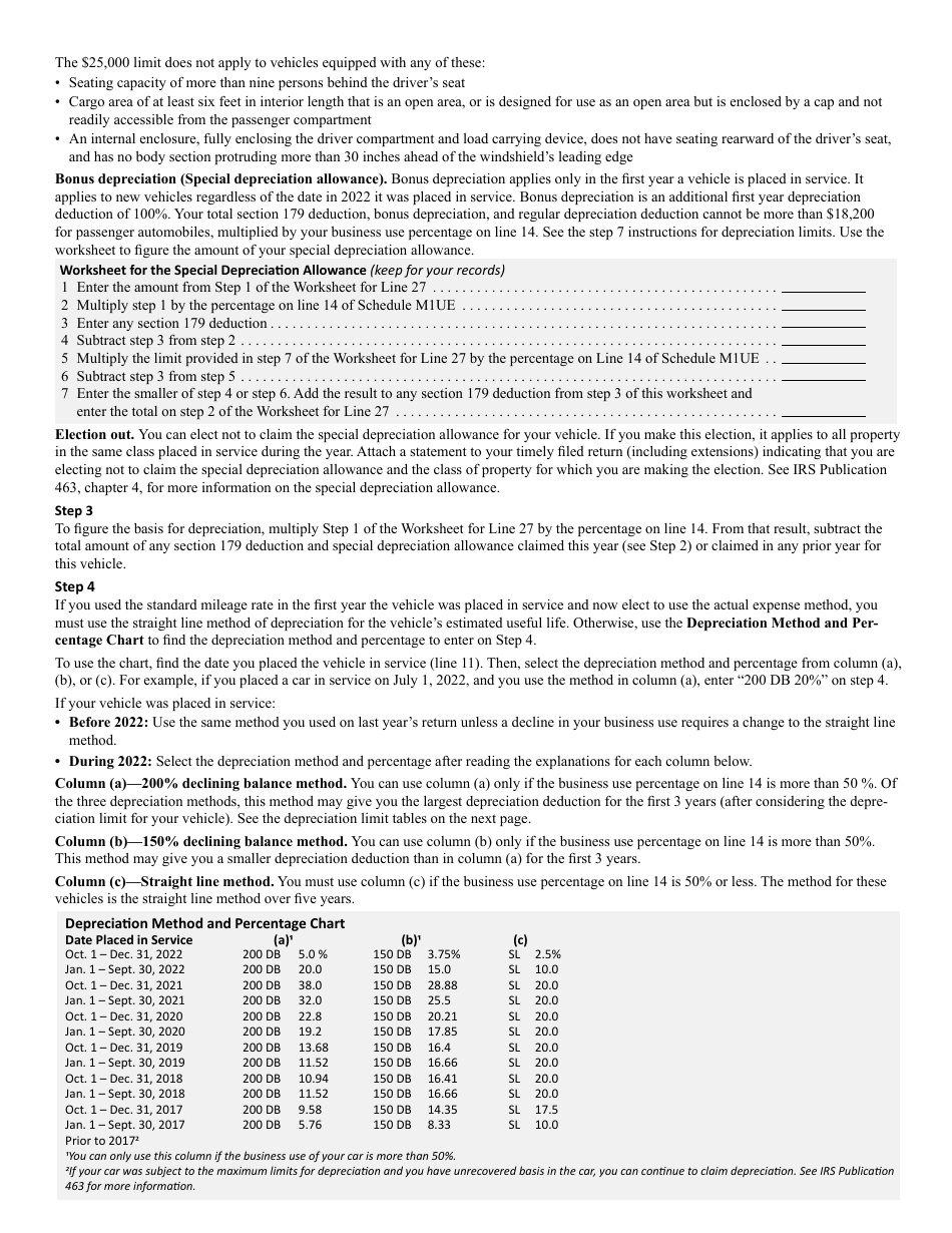 Schedule M1UE Unreimbursed Employee Business Expenses - Minnesota, Page 7