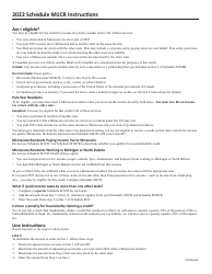 Schedule M1CR Credit for Income Tax Paid to Another State - Minnesota, Page 2