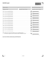 Schedule KSNC Federal Adjustments - Minnesota, Page 2