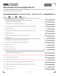 Schedule PTE Pass-Through Entity Tax - Minnesota