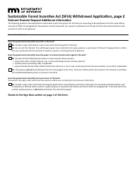 Sustainable Forest Incentive Act (Sfia) Withdrawal Application - Minnesota, Page 2