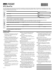 Document preview: Form DT1 Deed Tax - Minnesota